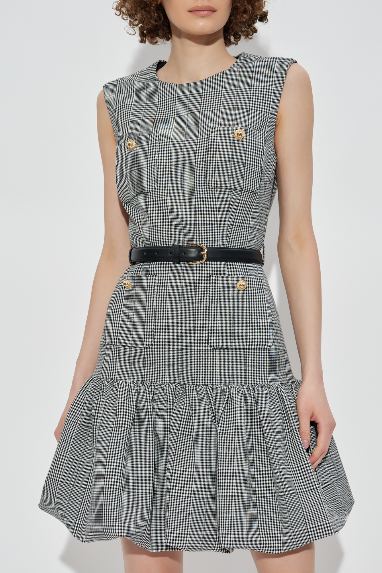 ワンピース SELF-PORTRAIT Woman Dress Black PF25017SABW BLACKANDWHITE Black Dress with a check pattern Self-Portrait - Vitkac Canada